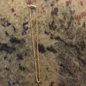Gold rope anklet